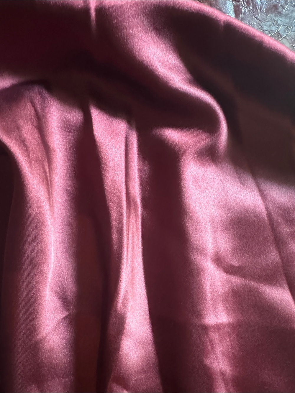 Commense Faux Leather Panel Asymmetric Satin Maxi Skirt - Picture 4 of 4